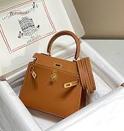 Hermes Mini Kelly Epsom Brown 20cm - 3