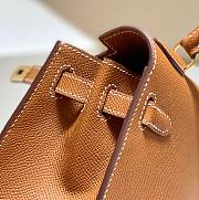 Hermes Mini Kelly Epsom Brown 20cm - 2