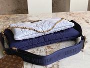 Louis Vuiiton LV Maxi Multi Pochette Navy Blue / Silver 34 x 21.5 x 5 cm - 3