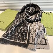 Gucci Black And White Scarf 32x180cm - 1