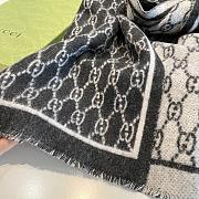 Gucci Black And White Scarf 32x180cm - 5