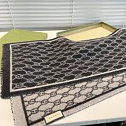 Gucci Black And White Scarf 32x180cm - 2