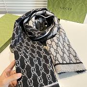 Gucci Black And White Scarf 32x180cm - 3