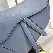 Dior Saddle Blue Gold 25.5x20x6.5cm - 4