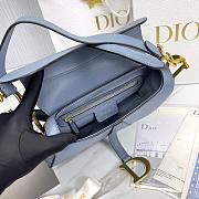 Dior Saddle Blue Gold 25.5x20x6.5cm - 2