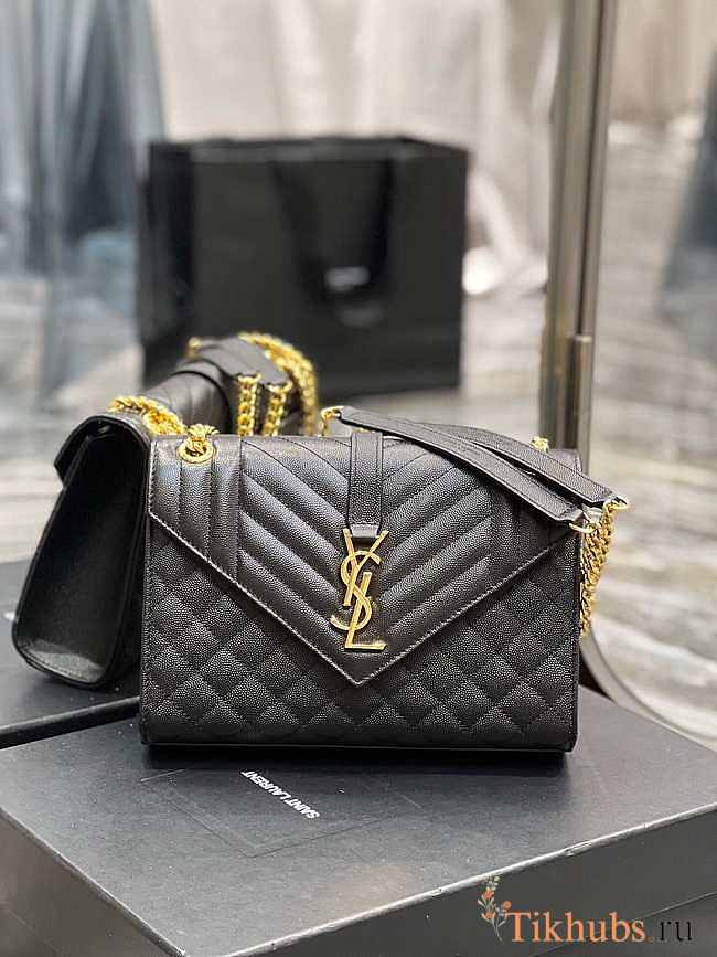 YSL Envelope Black Gold 24cm - 1