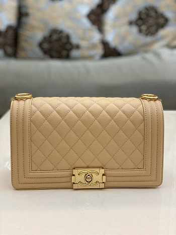 Chanel Leboy Cavier Gold HW Beige 25cm