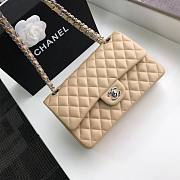 Chanel Flap Bag Lambskin Beige Silver 25cm - 2