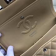 Chanel Flap Bag Lambskin Beige Silver 25cm - 3