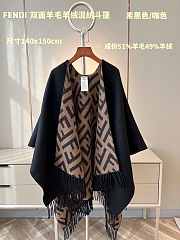 Fendi Multicolour Wool And Cashmere Poncho 140x150 - 4