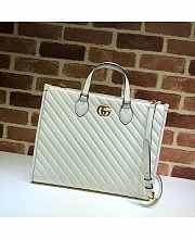 Gucci GG Marmont Medium Tote Bag White 35x28x14cm - 1