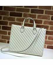 Gucci GG Marmont Medium Tote Bag White 35x28x14cm - 5