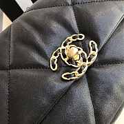 Chanel 19 Flap Bag Black Lambskin Gold 30x20x10cm - 2