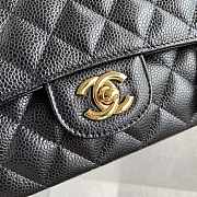 Chanel Flap Bag Caviar In Black 25cm With Gold Hardware - 2