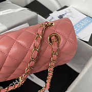 Chanel Lambskin & Gold-Tone Metal Bright Pink 25x15x6cm - 6