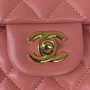 Chanel Lambskin & Gold-Tone Metal Bright Pink 25x15x6cm - 3