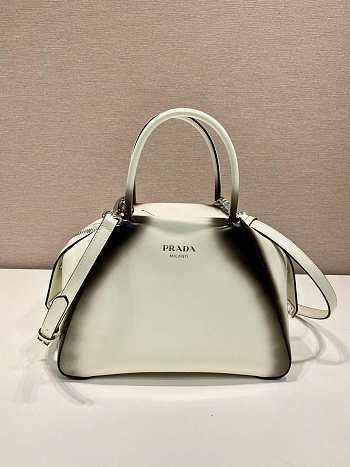 Prada Small Brushed Leather Prada Supernova Handbag White 25.5x13.5x18cm