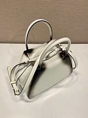 Prada Small Brushed Leather Prada Supernova Handbag White 25.5x13.5x18cm - 4