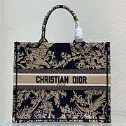 Dior Large Book Tote Black Jardin D'Hiver Embroidered Cotton 42 x 35 x 18.5 cm  - 1
