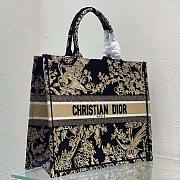 Dior Large Book Tote Black Jardin D'Hiver Embroidered Cotton 42 x 35 x 18.5 cm  - 3