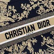 Dior Large Book Tote Black Jardin D'Hiver Embroidered Cotton 42 x 35 x 18.5 cm  - 2