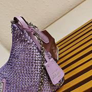 Prada Re-Edition 2005 Satin Bag Purple 22x18x6.5cm - 2