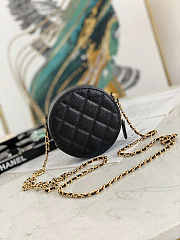 Chanel Round Black Caviar Bag 12x12x4.5cm - 3