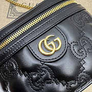 Gucci GG Matelassé Top Handle Mini Bag Black 16x10.5x5cm - 6