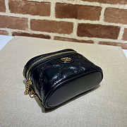 Gucci GG Matelassé Top Handle Mini Bag Black 16x10.5x5cm - 5