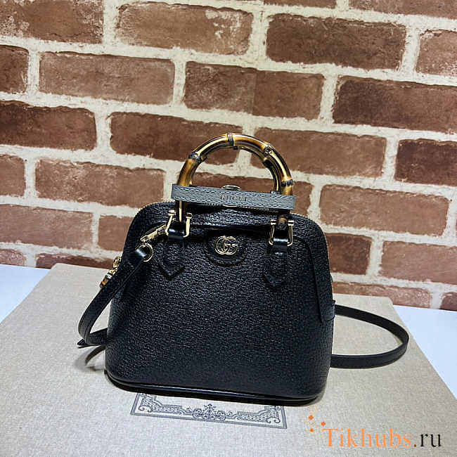 Gucci Diana Mini Tote Bag Black 20x16x8.5cm - 1