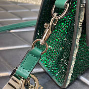 Valentino Vsling Mini Handbag with Sparkling Embroidery Green 19x13x9cm - 5