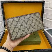 Gucci Horsebit 1955 Zip Around Wallet Brown 19x10x2.5cm - 3