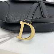 Dior Saddle With Strap Black 25.5x20x6.5cm - 6