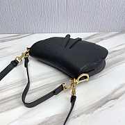 Dior Saddle With Strap Black 25.5x20x6.5cm - 5