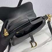 Dior Saddle With Strap Black 25.5x20x6.5cm - 3