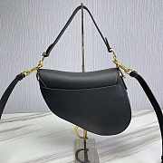 Dior Saddle With Strap Black 25.5x20x6.5cm - 2