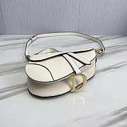 Dior Saddle With Strap White 25.5x20x6.5cm - 6