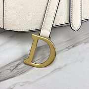 Dior Saddle With Strap White 25.5x20x6.5cm - 5