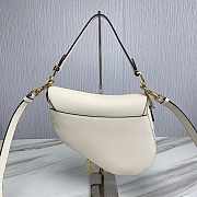 Dior Saddle With Strap White 25.5x20x6.5cm - 4