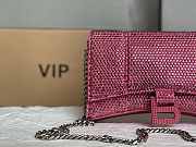 Balenciaga Hourglass Wallet On Chain In Pink 19x12x5cm - 2