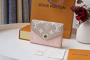 Louis Vuitton LV Victorine Wallet Pink And Yellow 12x9.5x1.5cm - 1