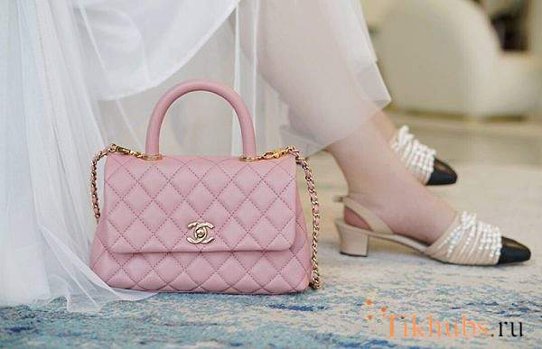 Chanel Coco Caviar Leather Handle Pink Size 24 cm - 1