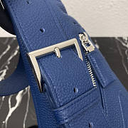 Prada Cross Leather Bag Blue 32x6.5x17cm - 3