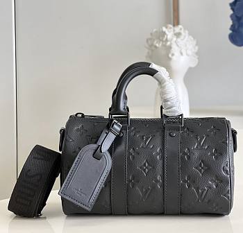 Louis Vuitton LV Keepall Bandouliere 25 Black 25x15x11cm