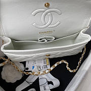 Chanel Flap Bag White Caviar Gold 23cm - 2