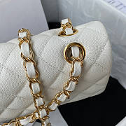 Chanel Flap Bag White Caviar Gold 23cm - 6