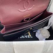 Chanel Flap Bag Black Lambskin Gold Hardware Size 25 cm - 2