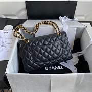 Chanel Flap Bag Black Lambskin Gold Hardware Size 25 cm - 5