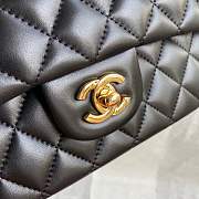 Chanel Flap Bag Black Lambskin Gold Hardware Size 25 cm - 6