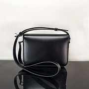 Celine Triomphe Bag In Shiny Calfskin All Black 22x16.5x7cm - 5